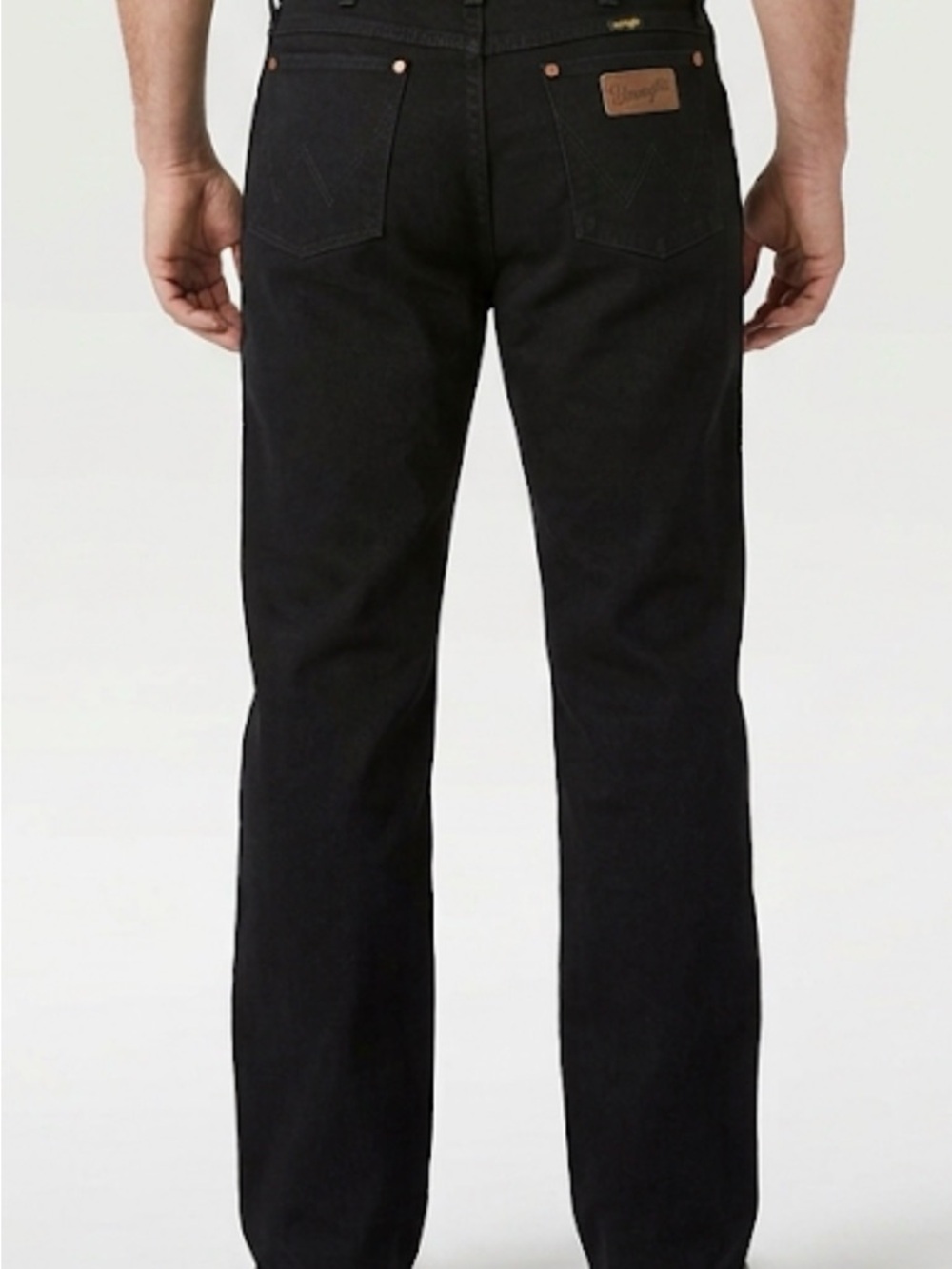 Wrangler Black Suede Patch Detail